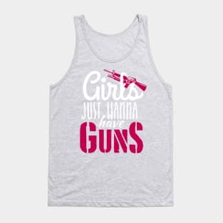 Girls just wanna have guns (white) Tank Top